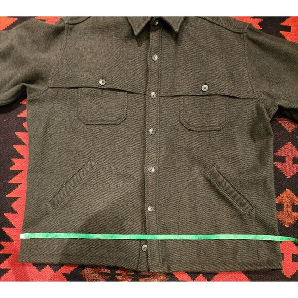 VINTAGE Woolrich Men's Green Wool/Nylon Button-Up Shirt Jacket XL - Picture 16 of 16